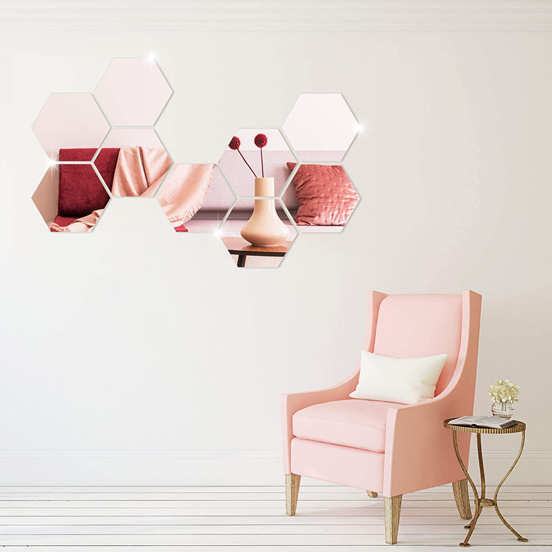 Diamond Acrylic Mirror Wall Stickers Self Adhesive